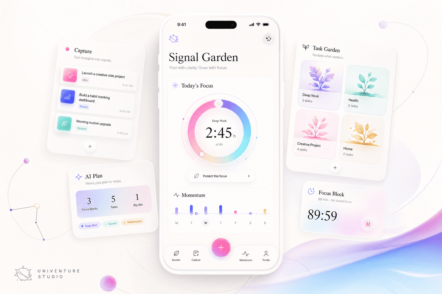 Signal Garden app preview concept